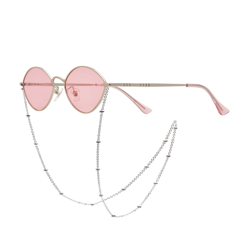 Gradient Pink Lens Silver Frame