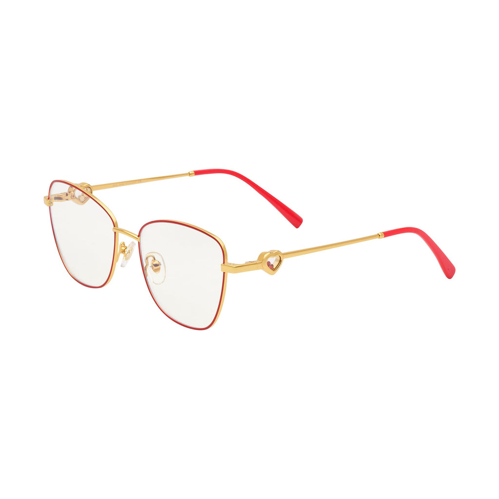 Transparent Lens Red Frame