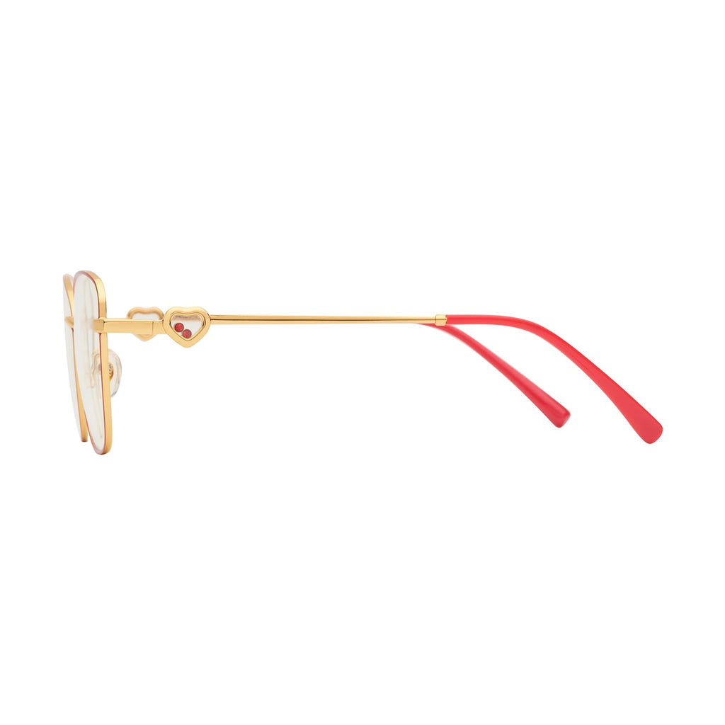 Transparent Lens Red Frame