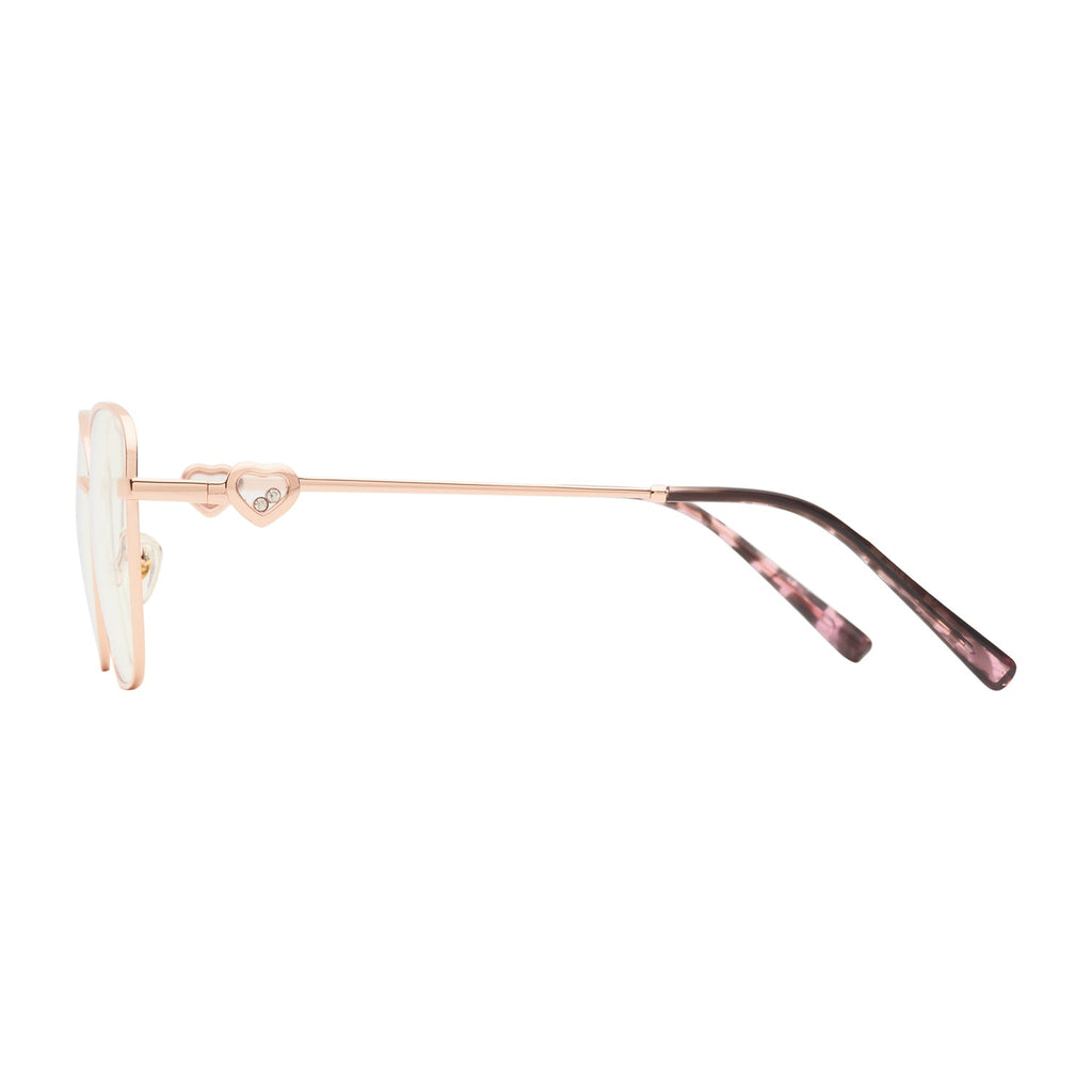 Transparent Lens Rose Gold Mirrored Frame