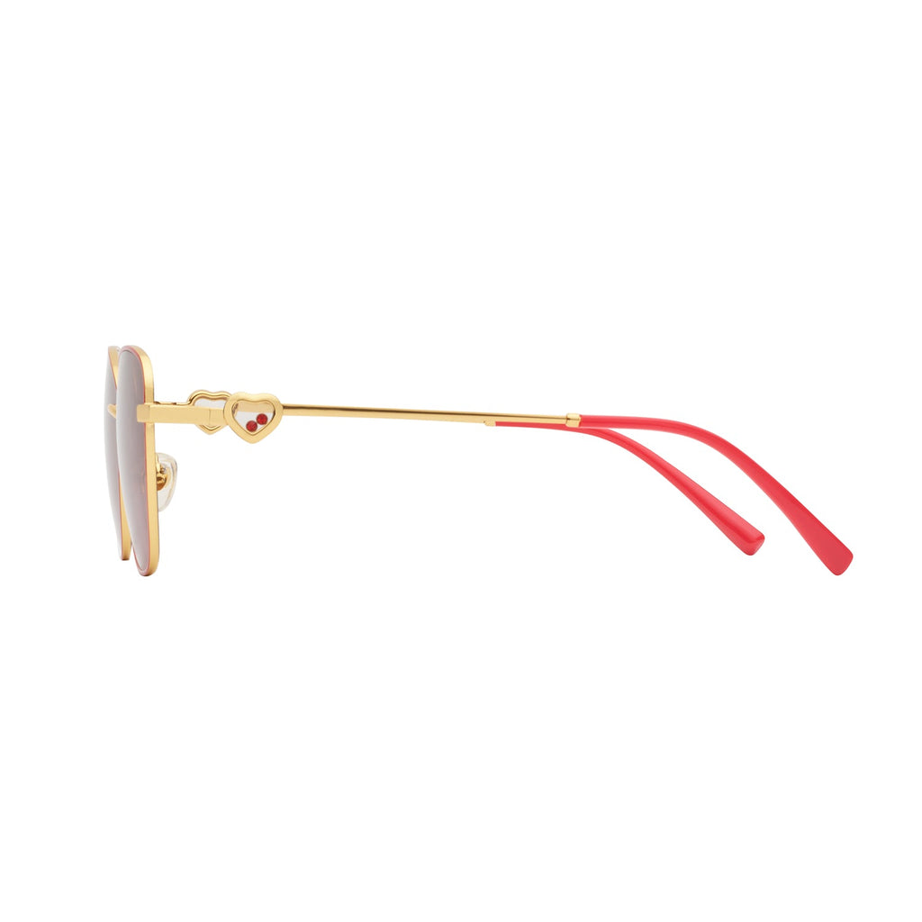 Gradient Light Brown Lens Red Frame