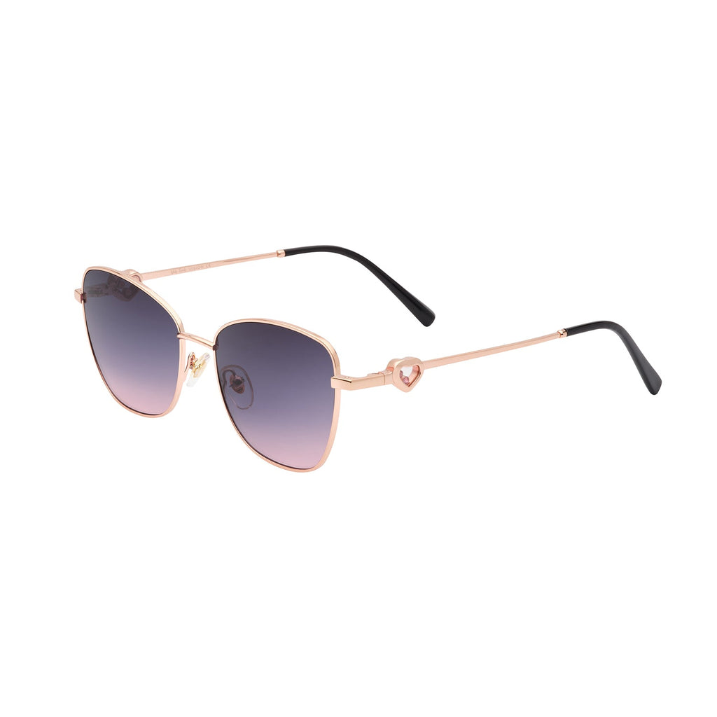 Gradient Purple Lens Rose Gold Mirrored Frame