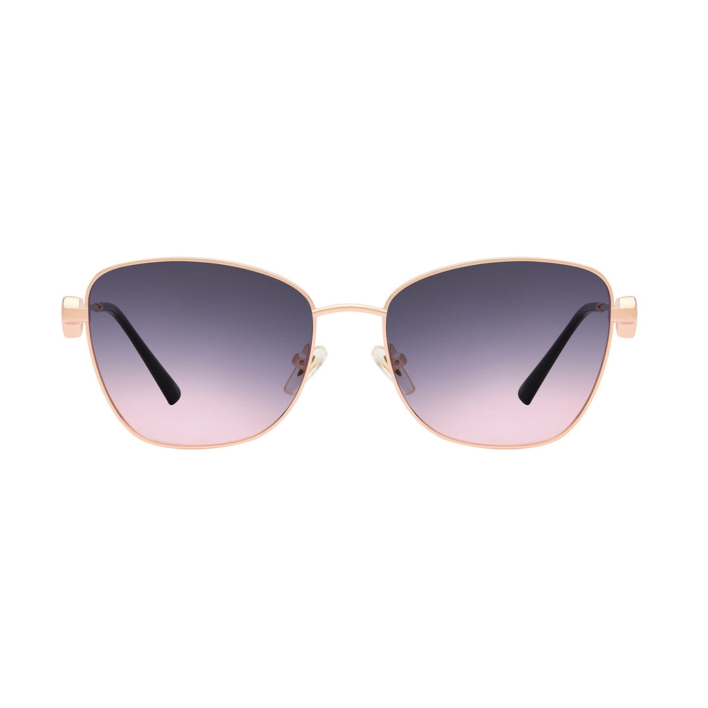 Gradient Purple Lens Rose Gold Mirrored Frame