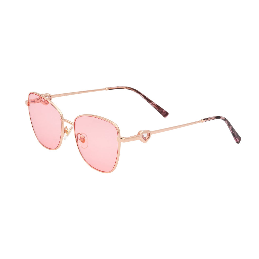 Transparent Mirrored Lens Rose Gold Mirrored Frame