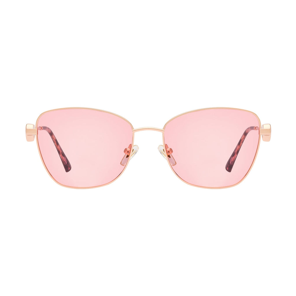 Transparent Mirrored Lens Rose Gold Mirrored Frame