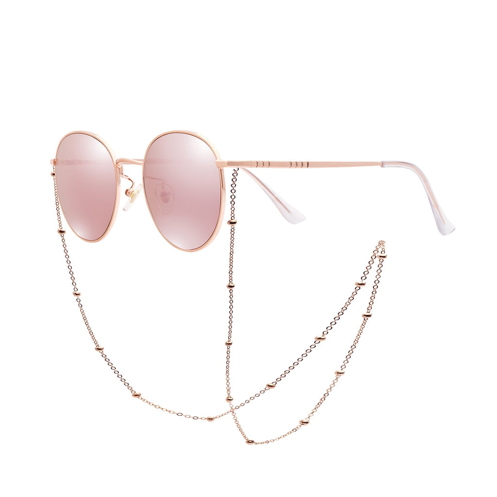 Rose Gold Mirrored Lens Glod Frame