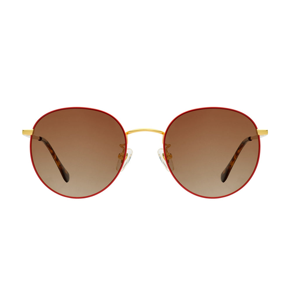 Gradient Brown Lens Red Frame