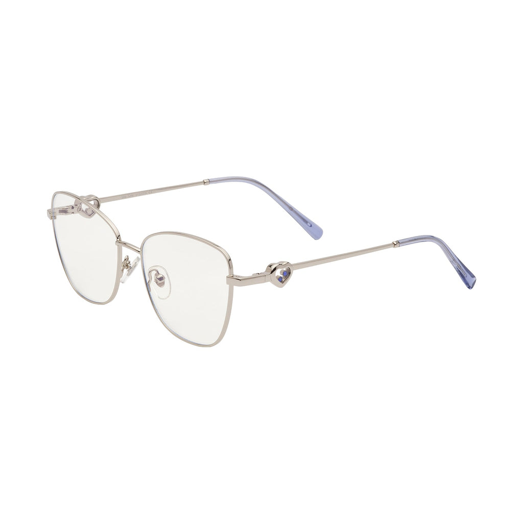 Transparent Lens Silver Frame