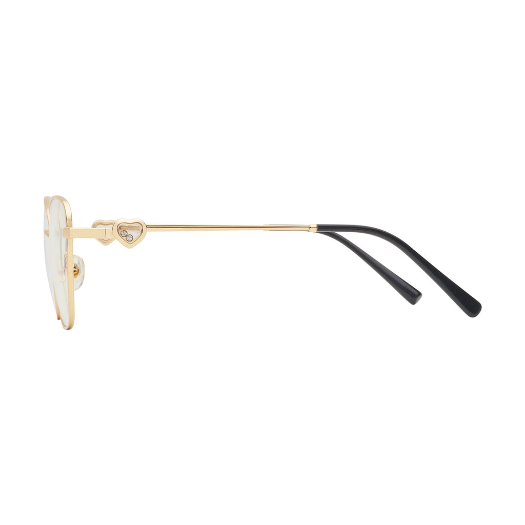 Transparent Lens Gold Frame