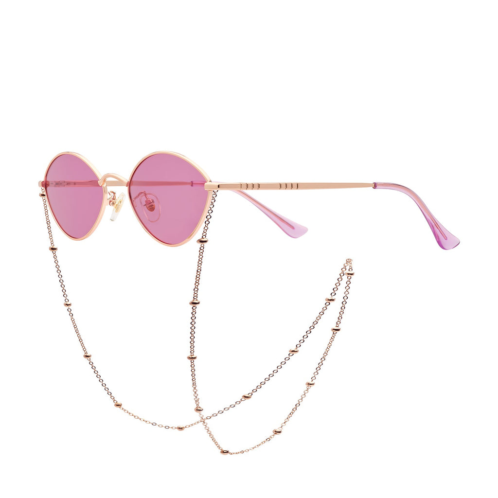 Gradient Purple Lens Rose Gold Mirrored Frame