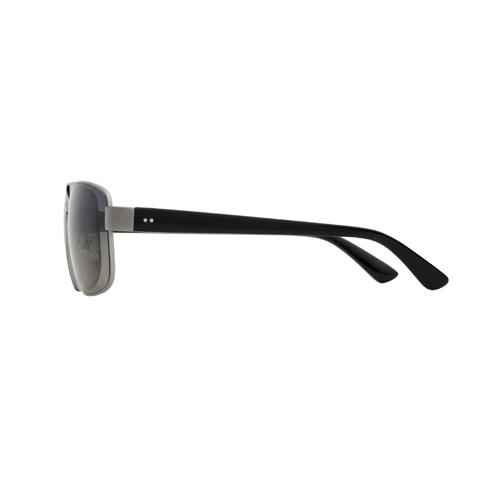 Grey Silver Lens Black Frame