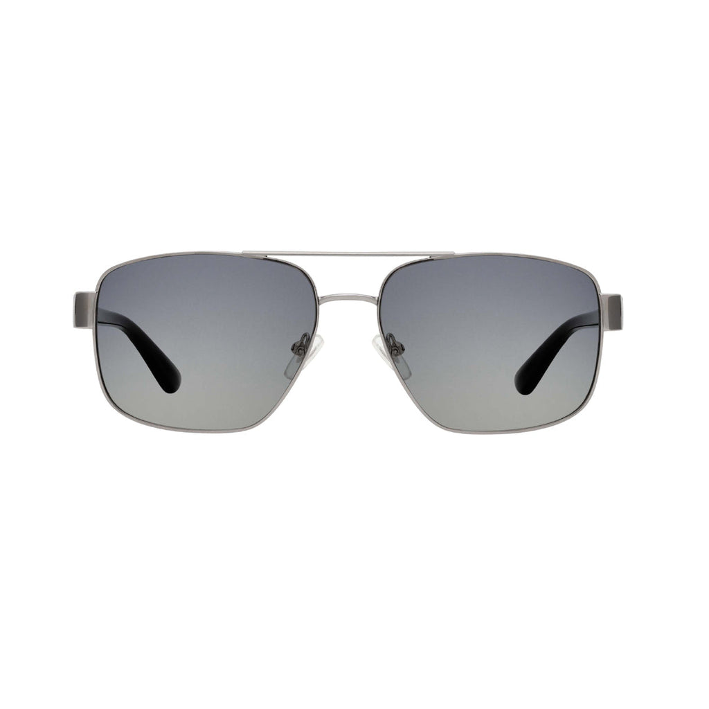 Grey Silver Lens Black Frame