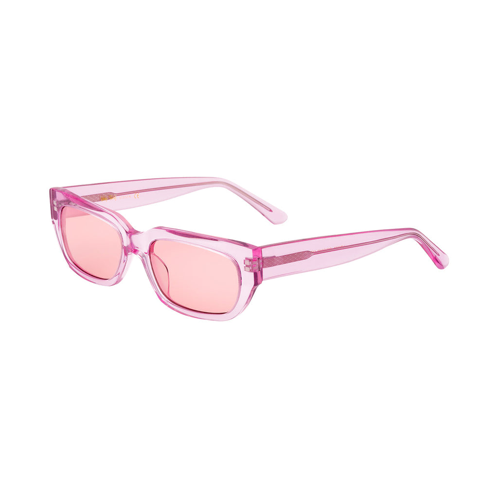 Light Pink Lens Transparent Pink Frame