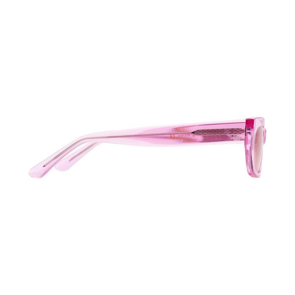 Light Pink Lens Transparent Pink Frame