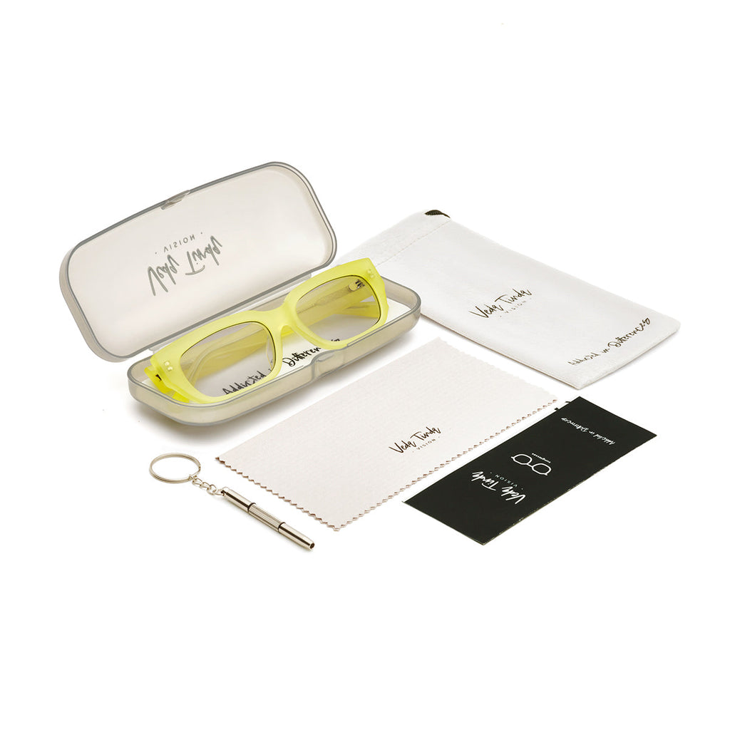 Light Grey Lens Transparent Yellow Frame