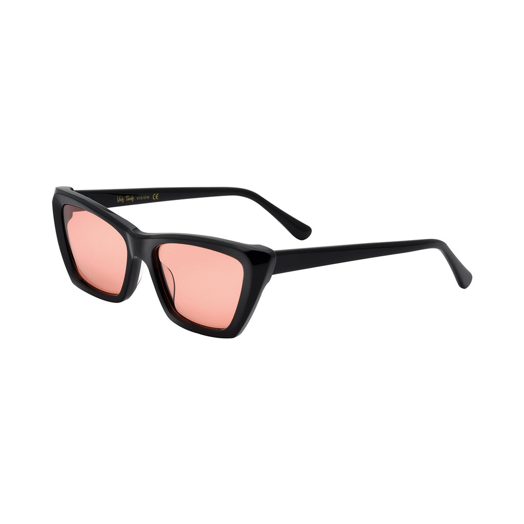 Pale Orange Lens Black Frame