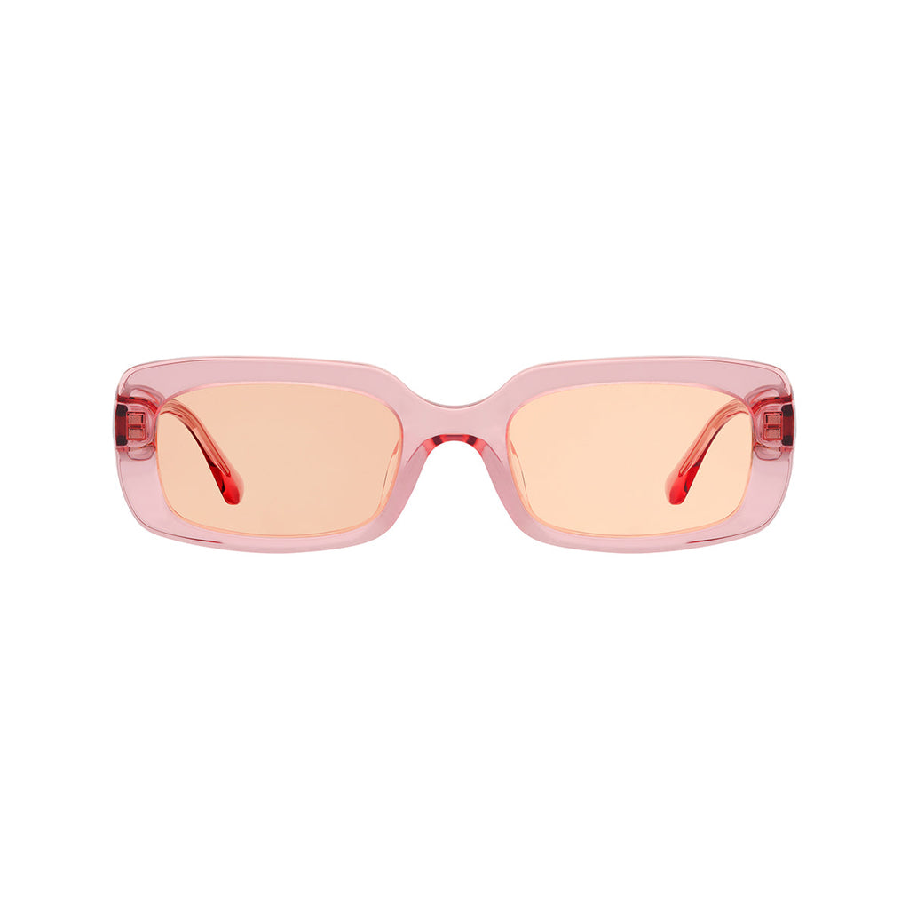 Orange Pink Lens Transparent Champagne Frame