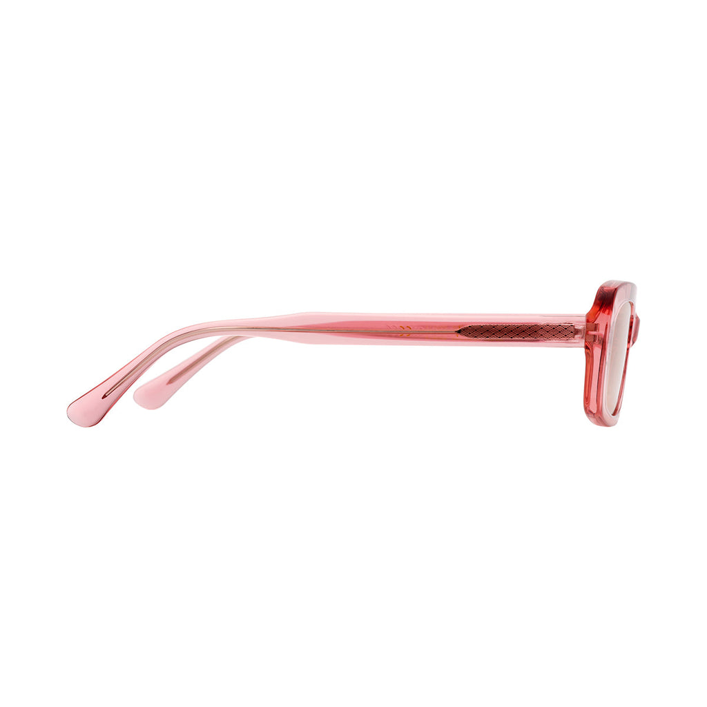 Orange Pink Lens Transparent Champagne Frame