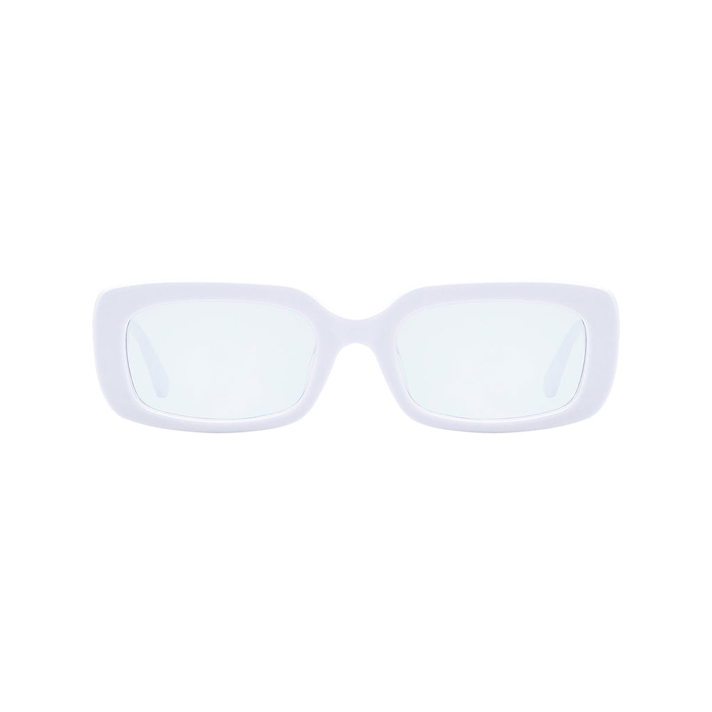 Light Blue Lens White Frame