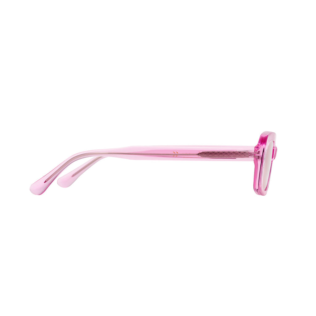 Light Pink Lens Transparent Pink Frame