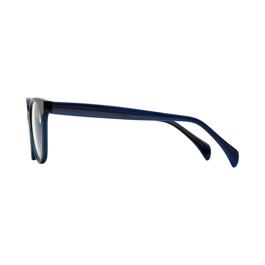 Transparent Lens Blue Frame