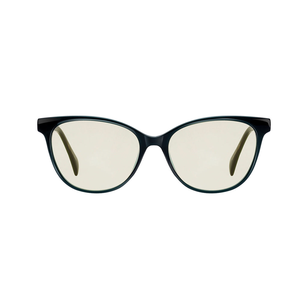 Transparent Lens Dark Green Frame