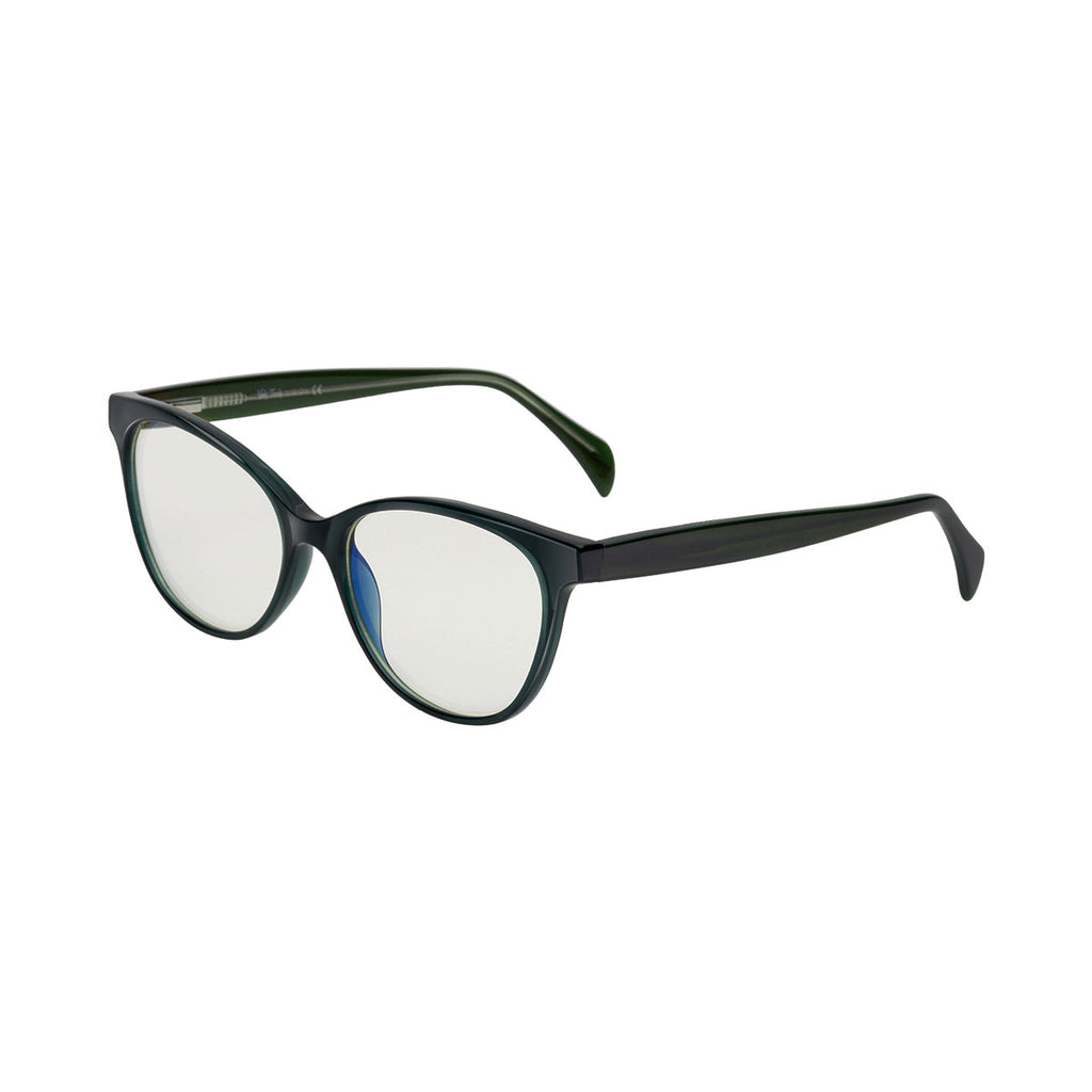 Transparent Lens Dark Green Frame