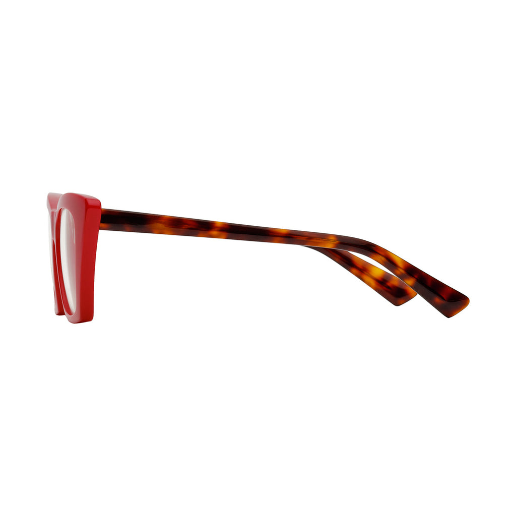 Transparent Lens Red Frame