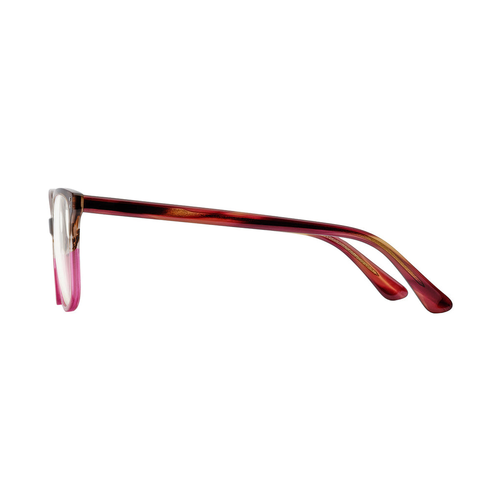 Transparent Lens Pink Tortoiseshell Frame