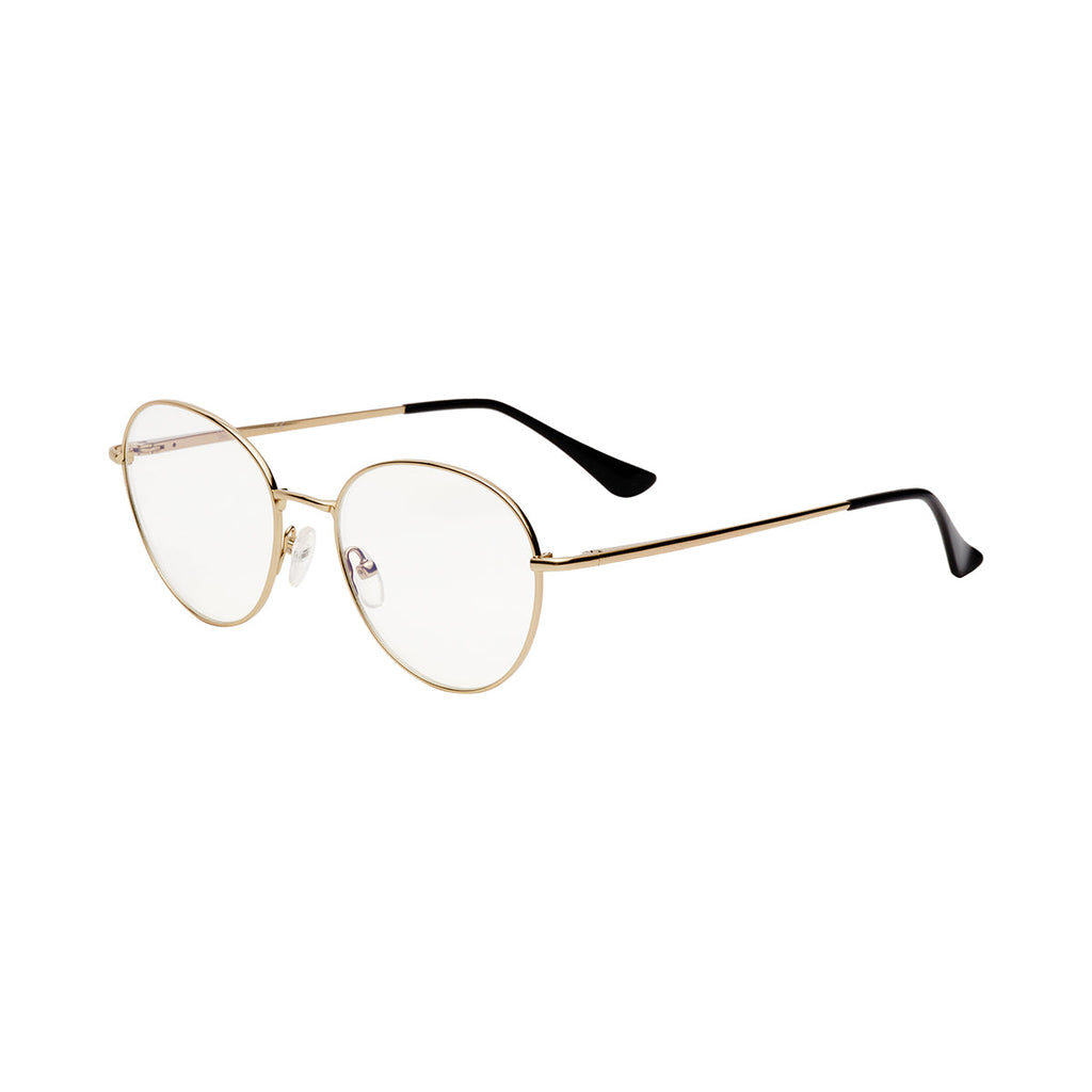 Transparent Lens Gold Frame