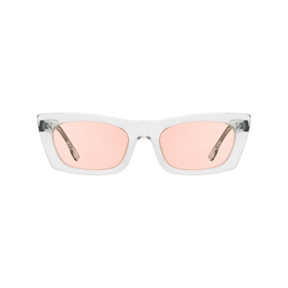 Pink Lens Clear Frame