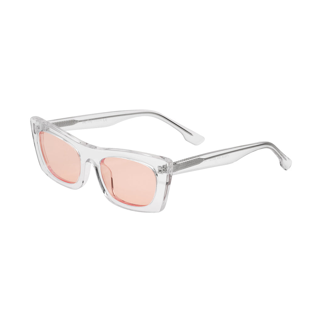 Pink Lens Clear Frame