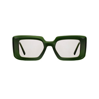 Light Grey Lens Transparent Green Frame