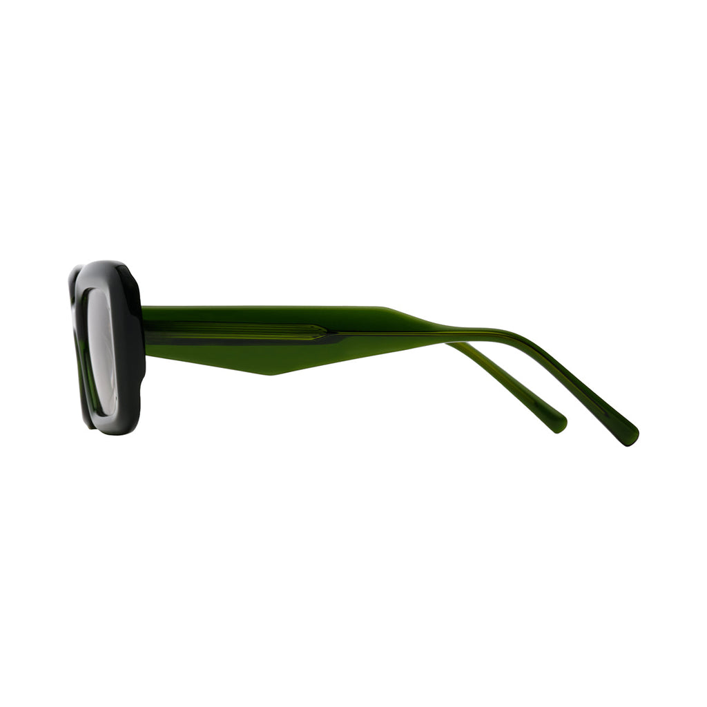 Light Grey Lens Transparent Green Frame