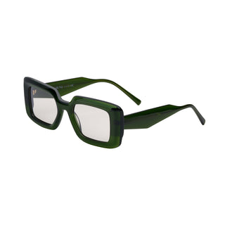 Light Grey Lens Transparent Green Frame