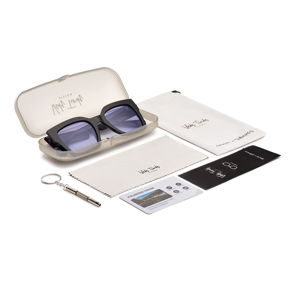 Light Purple Lens Black Frame