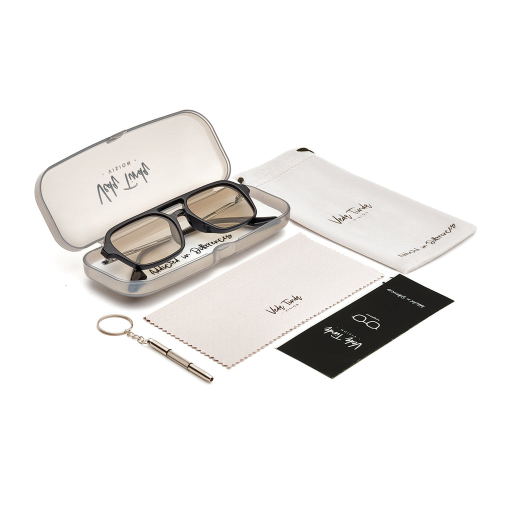 Light Khaki Lens Black Frame