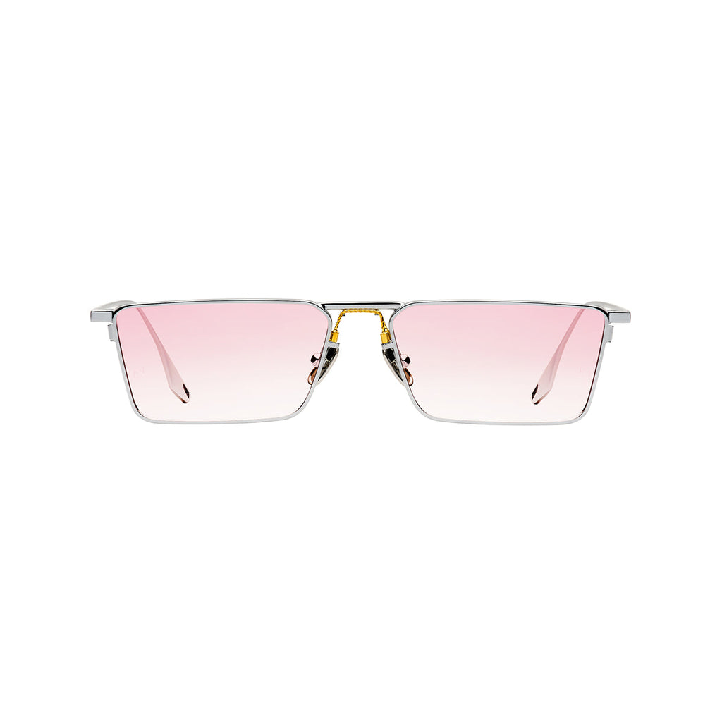 Gradient Light Pink Lens Silver Frame