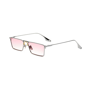 Gradient Light Pink Lens Silver Frame