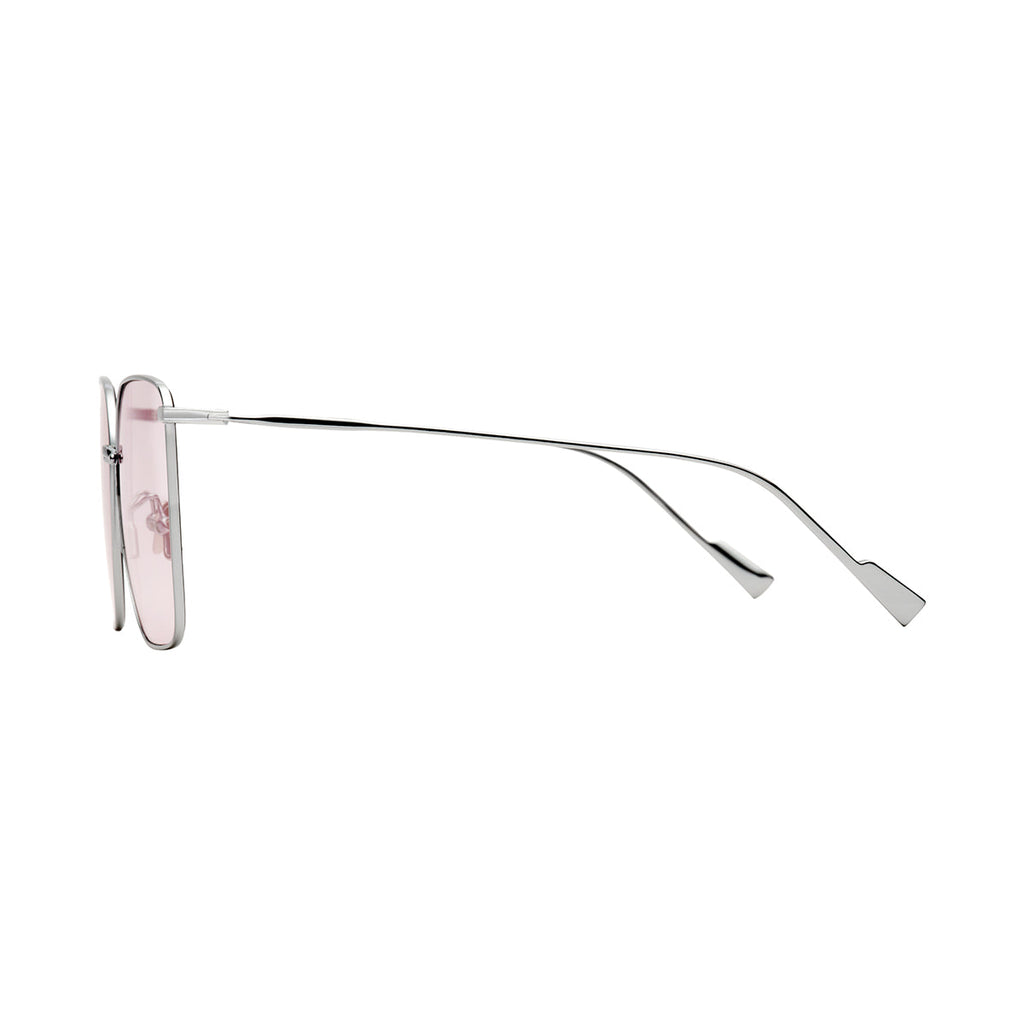 Light Pink Lens Silver Frame