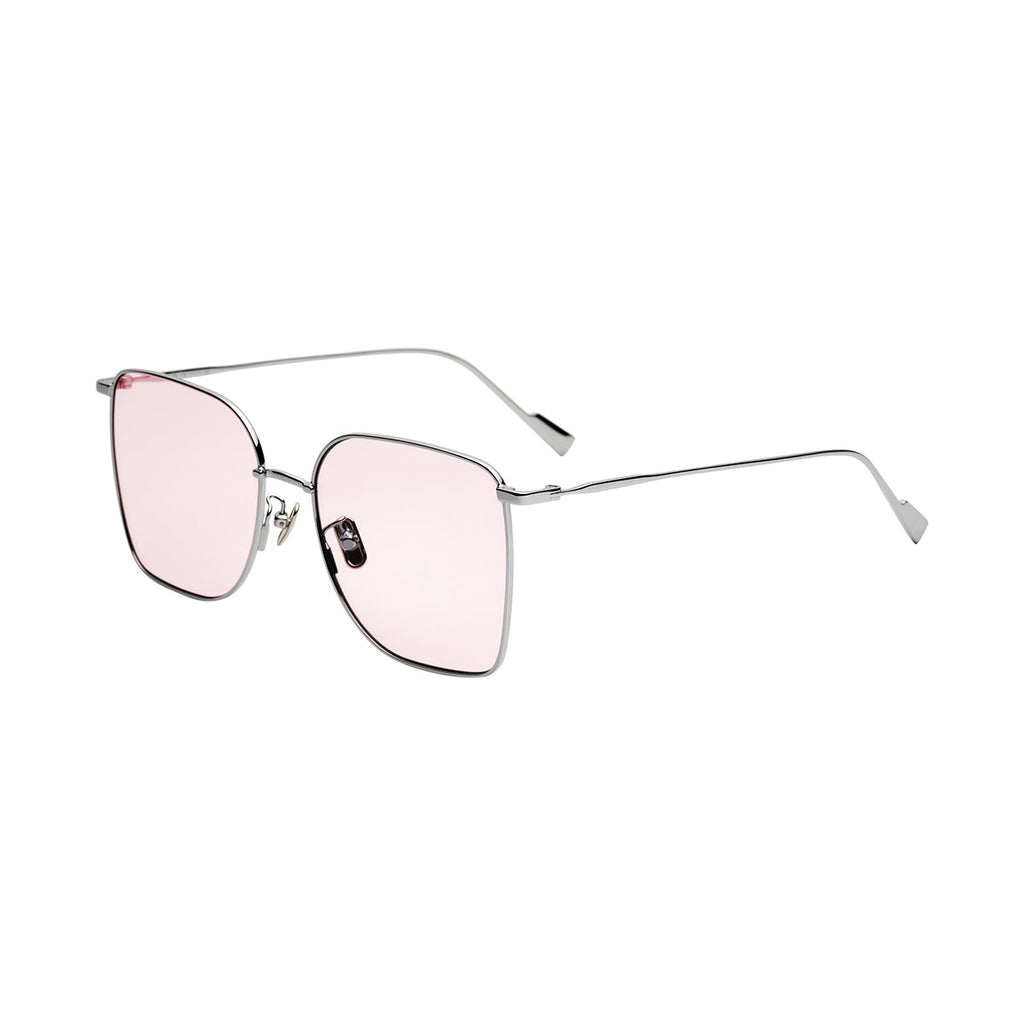 Light Pink Lens Silver Frame