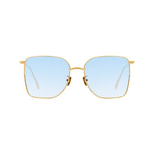 Load image into Gallery viewer, Gradien Light Blue Lens Gold Frame