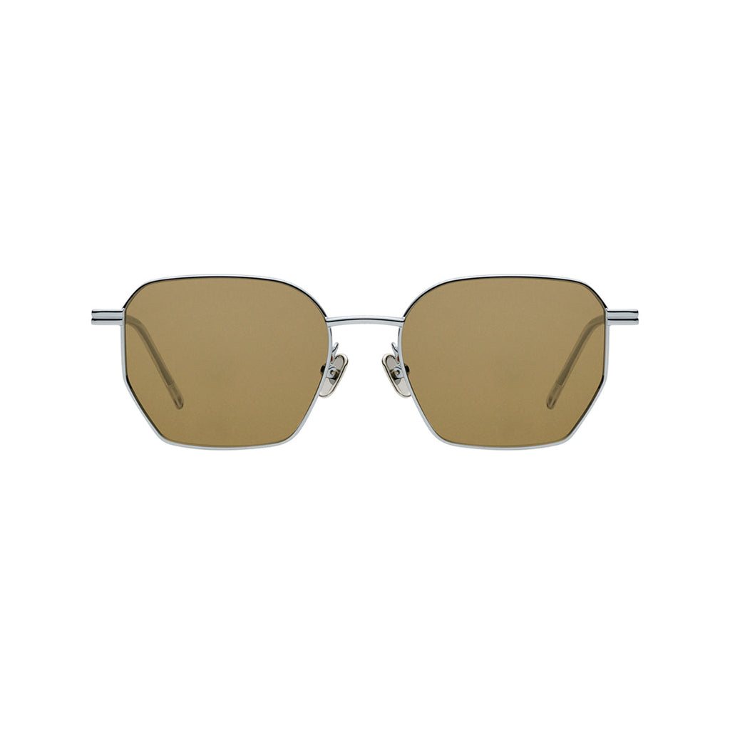 Brown Lens Silver Frame