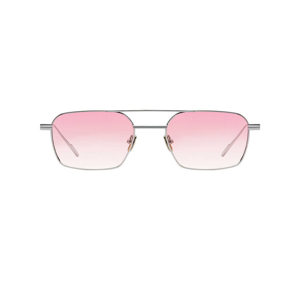 Gradient Pink Lens Silver Frame