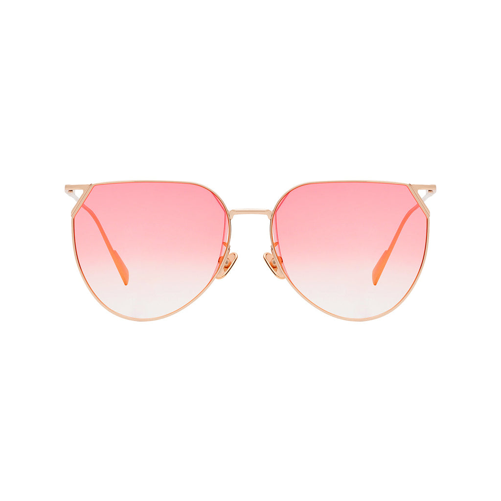 Gradient Pink Lens Rose Gold Frame